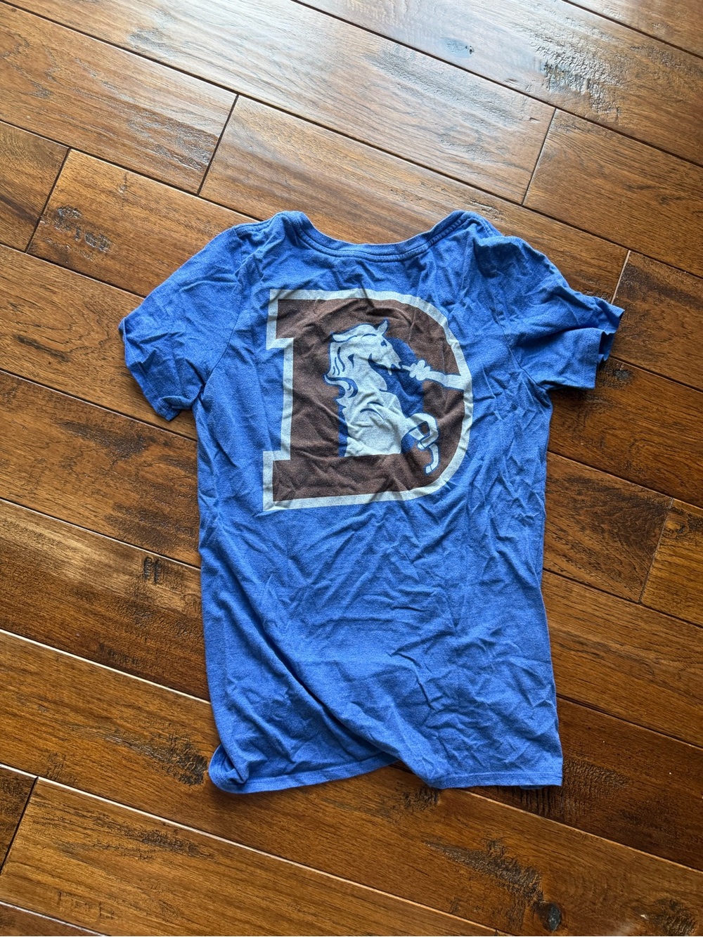 Blue Nike women’s  Denver Broncos Short Sleeve Tee old style logo